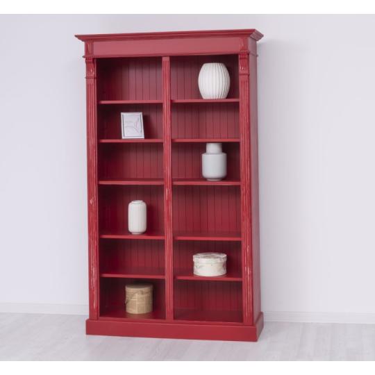 piros polcos konyvszekreny klasszikus country mediterran rusztikus vintage videki tengerparti hampton style butor tomorfa lameridiana lakberendezesi bolt.jpg